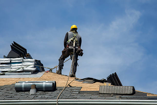 Professional Roof Installation technician working in Morrisville, VT